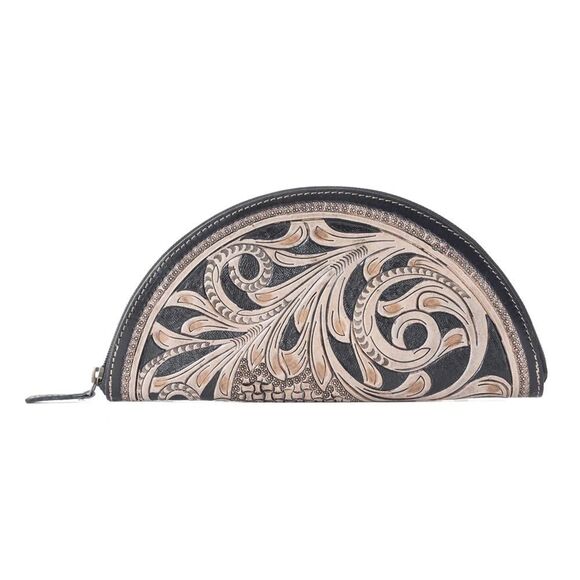 Mayra Bag Porcelain Wallet NEW with tags Western Tooled Leather - Picture 1 of 16